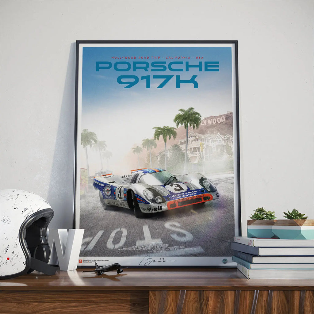 Poster Porsche 917 K Hollywood Road trip – Edition Limitée Exclusive Edition carsandme.com