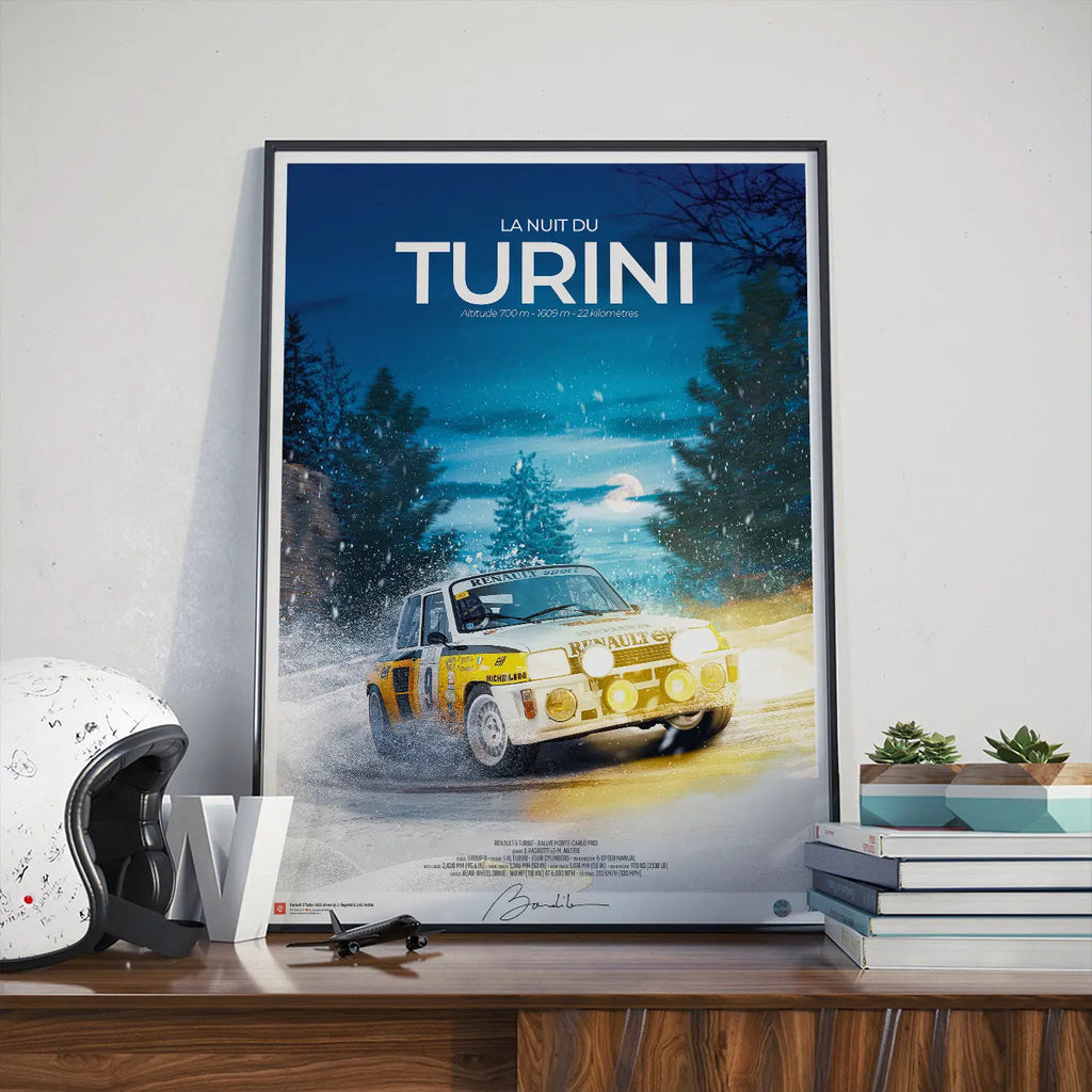 Poster Renault 5 Turbo La nuit du Turini 1983 – Edition limitée Exclusive Edition carsandme.com