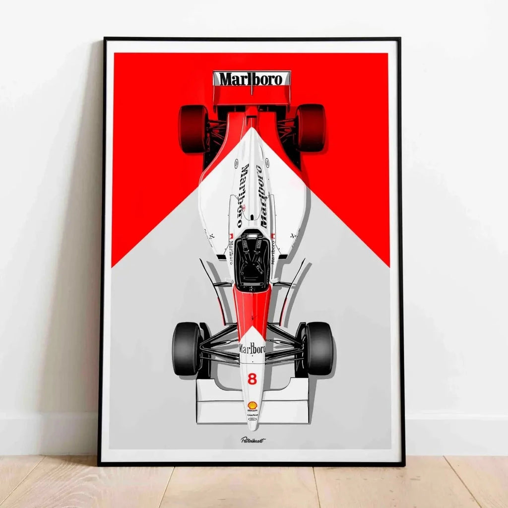 Petrolheart Poster Formule 1 Mc Laren MP4/8 Senna | Cars and Me