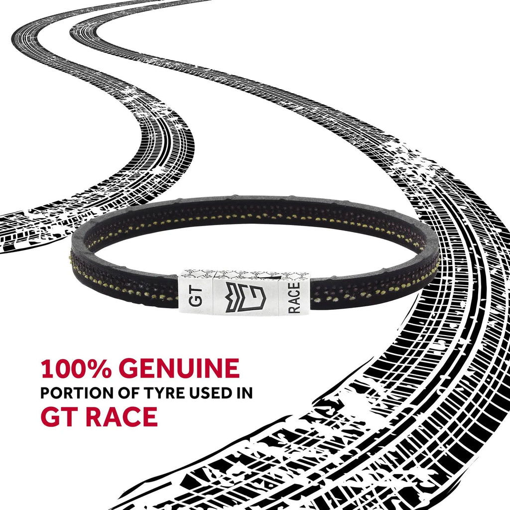 Bracelet Rascasse Argent Pneu GT Upcyclé MONGRIP carsandme.com