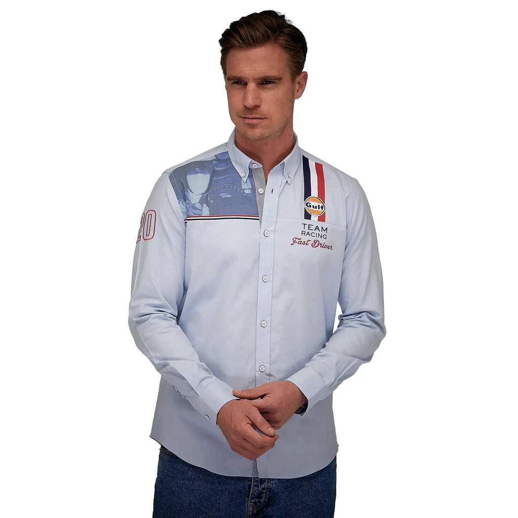 Chemise Gulf Racing Bleu Grand Prix Originals carsandme.com