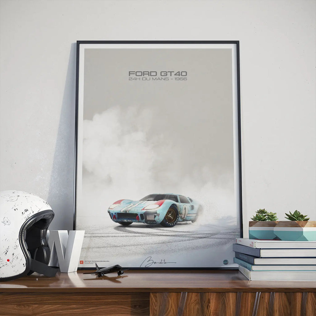 Poster Ford GT40 MK2 24h du Mans 1966 Light - Edition Limitée Exclusive Edition carsandme.com