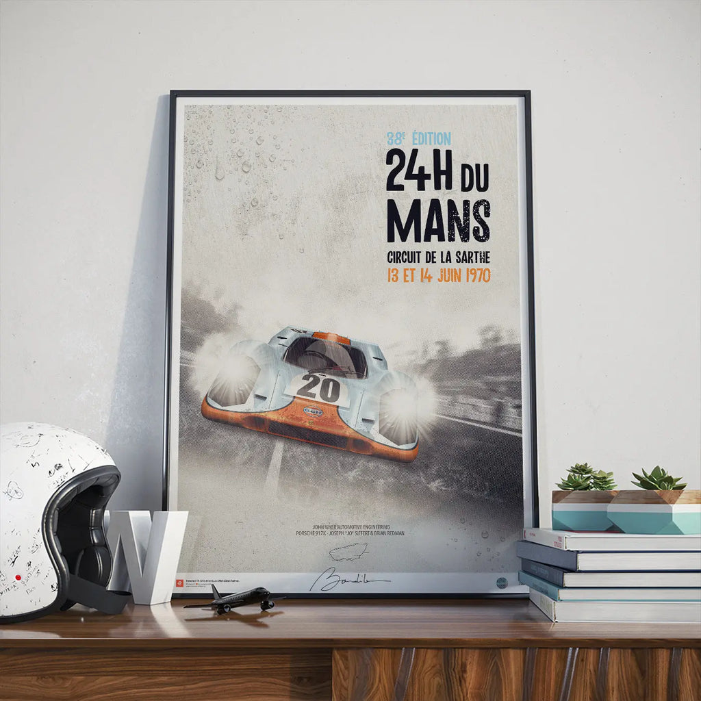 Poster Porsche 917k 24h du Mans 1970 - Edition Limitée Exclusive Edition carsandme.com