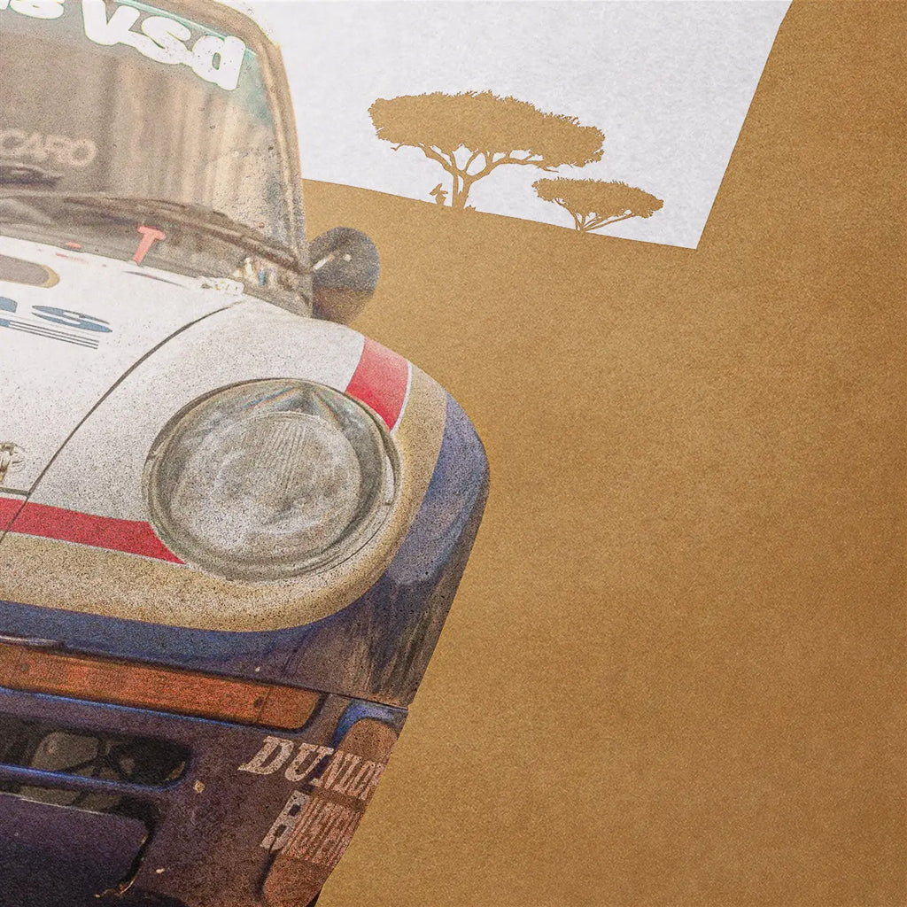 Poster Porsche 959 Paris Dakar 1986 Face - Edition Limitée Exclusive Edition carsandme.com
