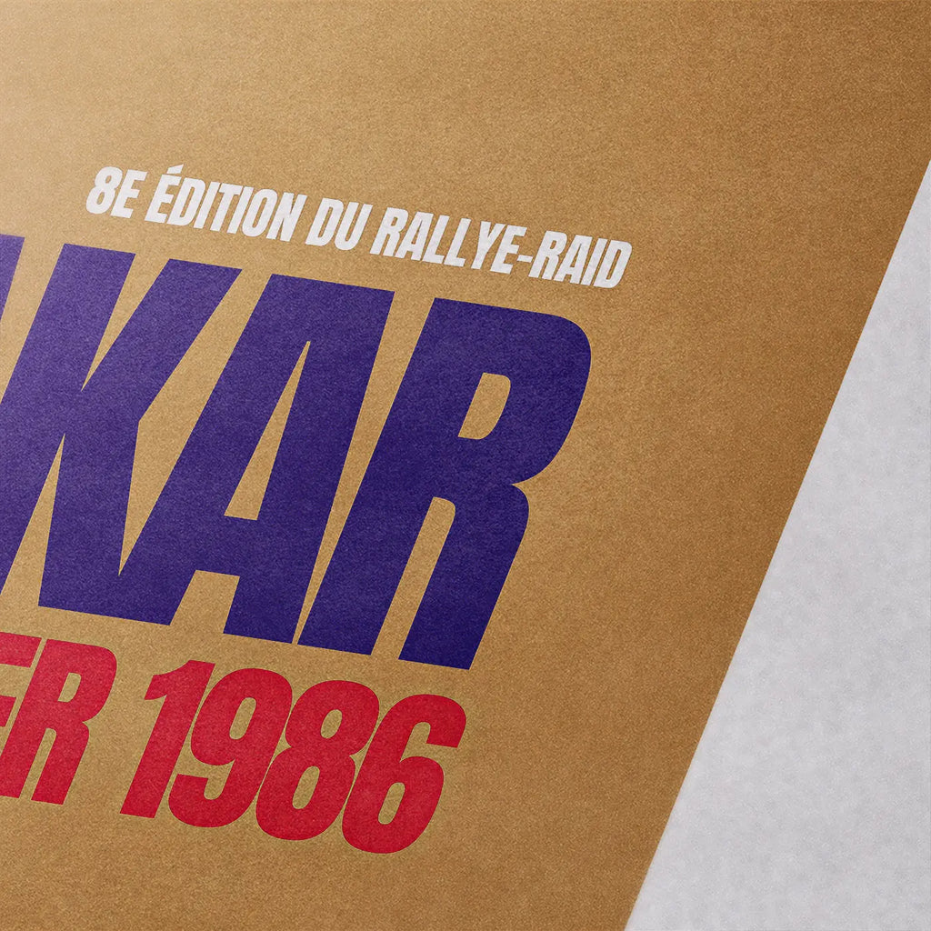 Poster Porsche 959 Paris Dakar 1986 Face - Edition Limitée Exclusive Edition carsandme.com