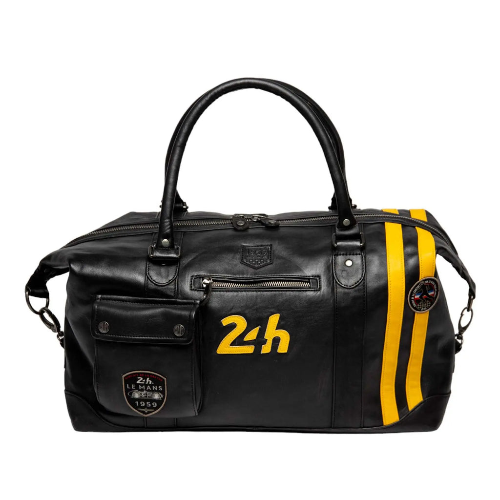 Sac De Voyage En Cuir 24H Le Mans Gaston 48h Noir Classic Legend Motors carsandme.com