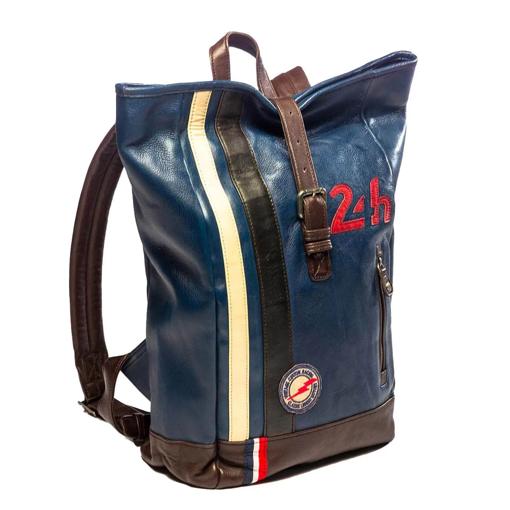 Sac à Dos En Cuir 24H Le Mans Bleu Royal | Cars and Me