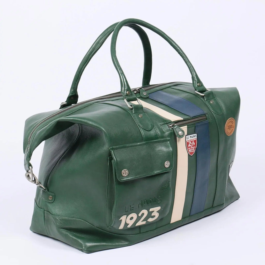 24H Le Mans Sac de voyage en cuir 1923 André 72H Vert | Cars and Me