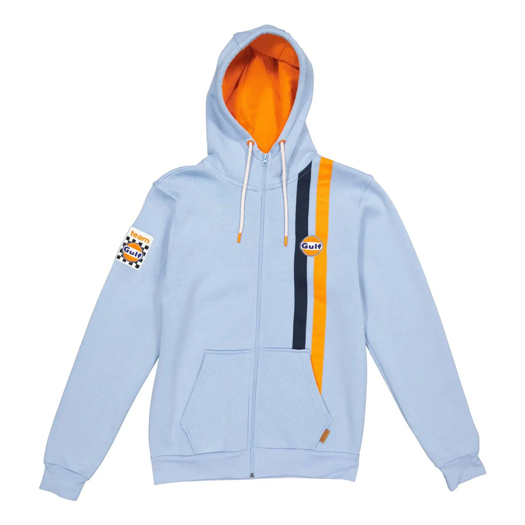 Sweat Zippé à Capuche Timeless History Bleu Clair Gulf carsandme.com