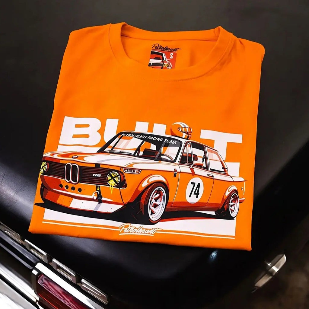 T-Shirt Built Orange Petrolheart carsandme.com