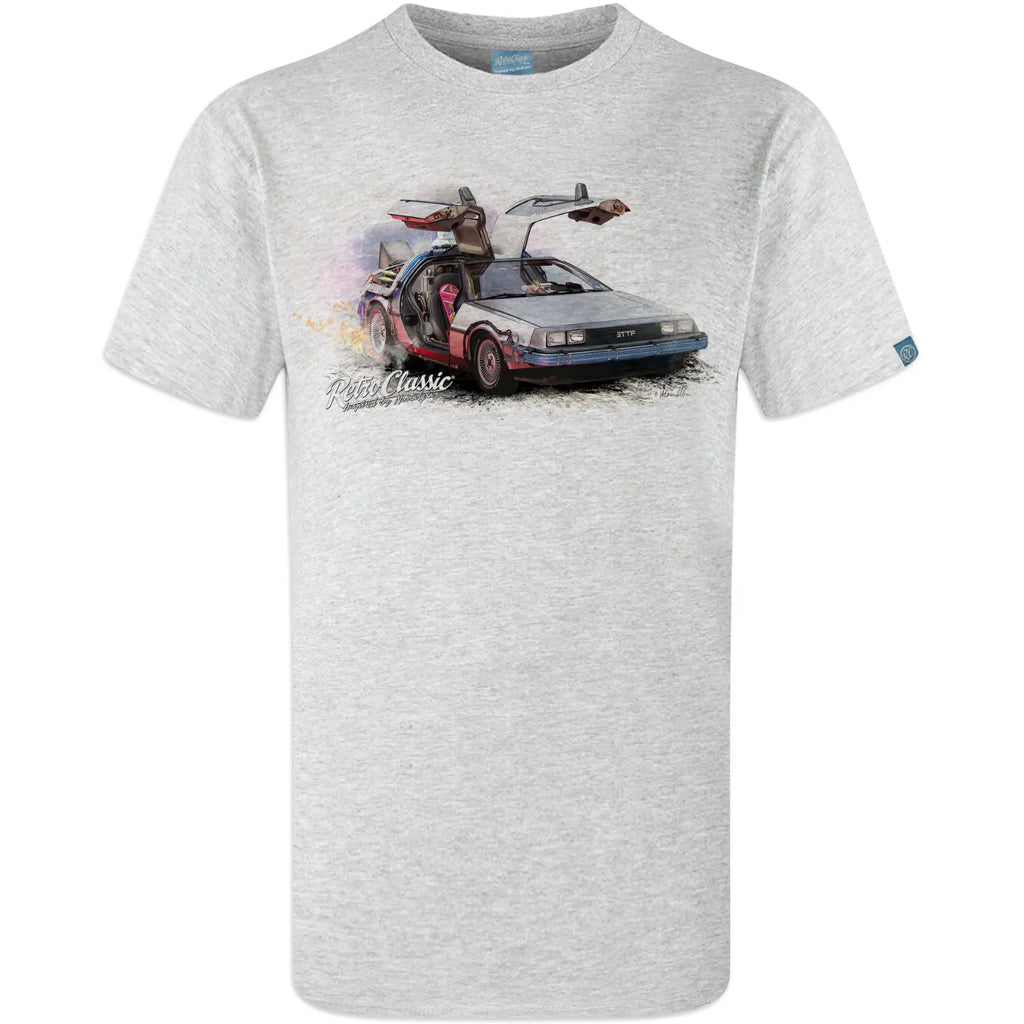 T-Shirt DeLorean Time Machine Retro Classic carsandme.com