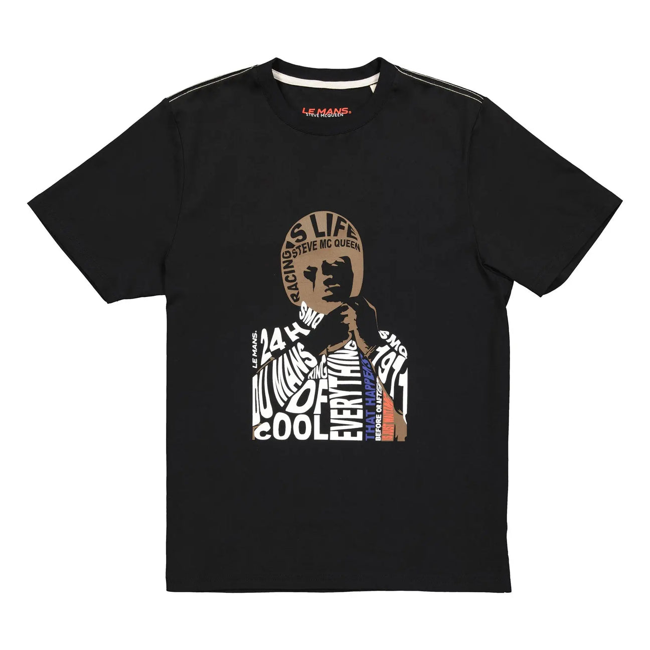 T-Shirt Full Noir Steve McQueen carsandme.com