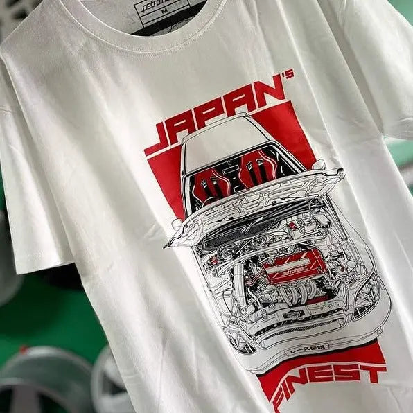 T-Shirt Japan's Finest Blanc Petrolheart carsandme.com