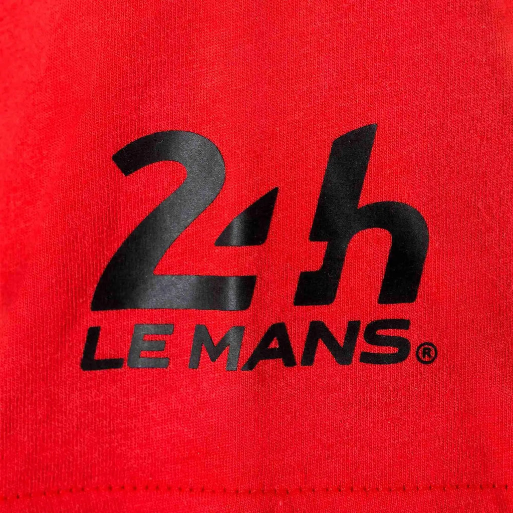 24H Le Mans T-Shirt Logo Vintage Rouge | Cars and Me