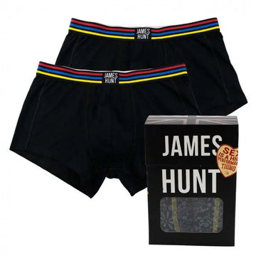 Lot de 2 boxers James Hunt noir 