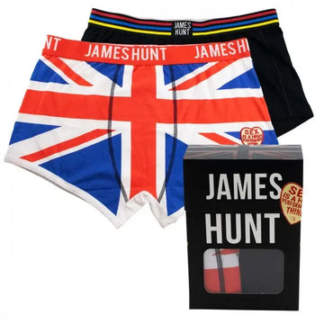lot de 2 boxers James Hunt noir et Union Jack