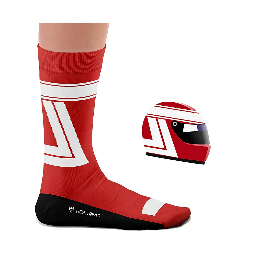 Heel Tread Chaussettes Nikki Lauda Rouge | Cars and Me