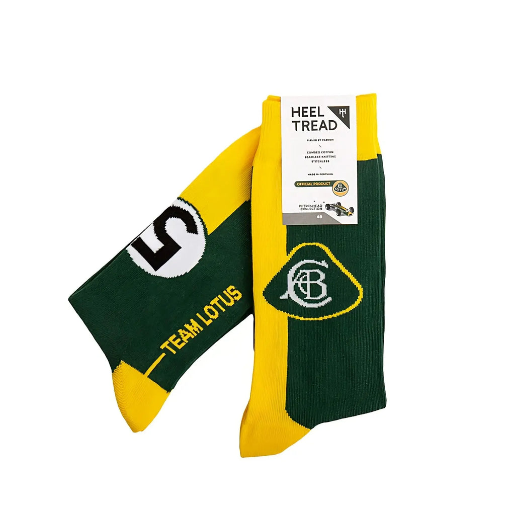 Heel Tread Chaussettes Lotus 49 Jaune | Cars and Me