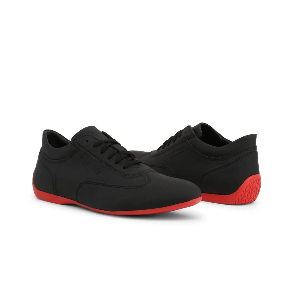 Paire de chaussures de ville Sparco Imola en cuir noir et semelle rouge