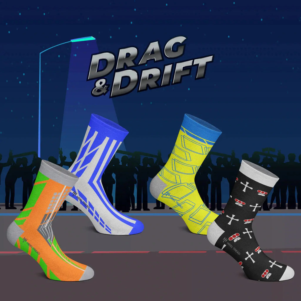 4 Chaussettes Heel Tread aux couleur de la saga Fast & Furious