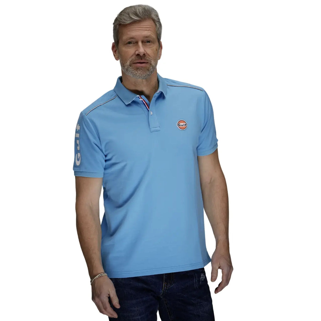 Gulf Polo Manches Courtes Diamond Bleu Ciel | Cars and Me