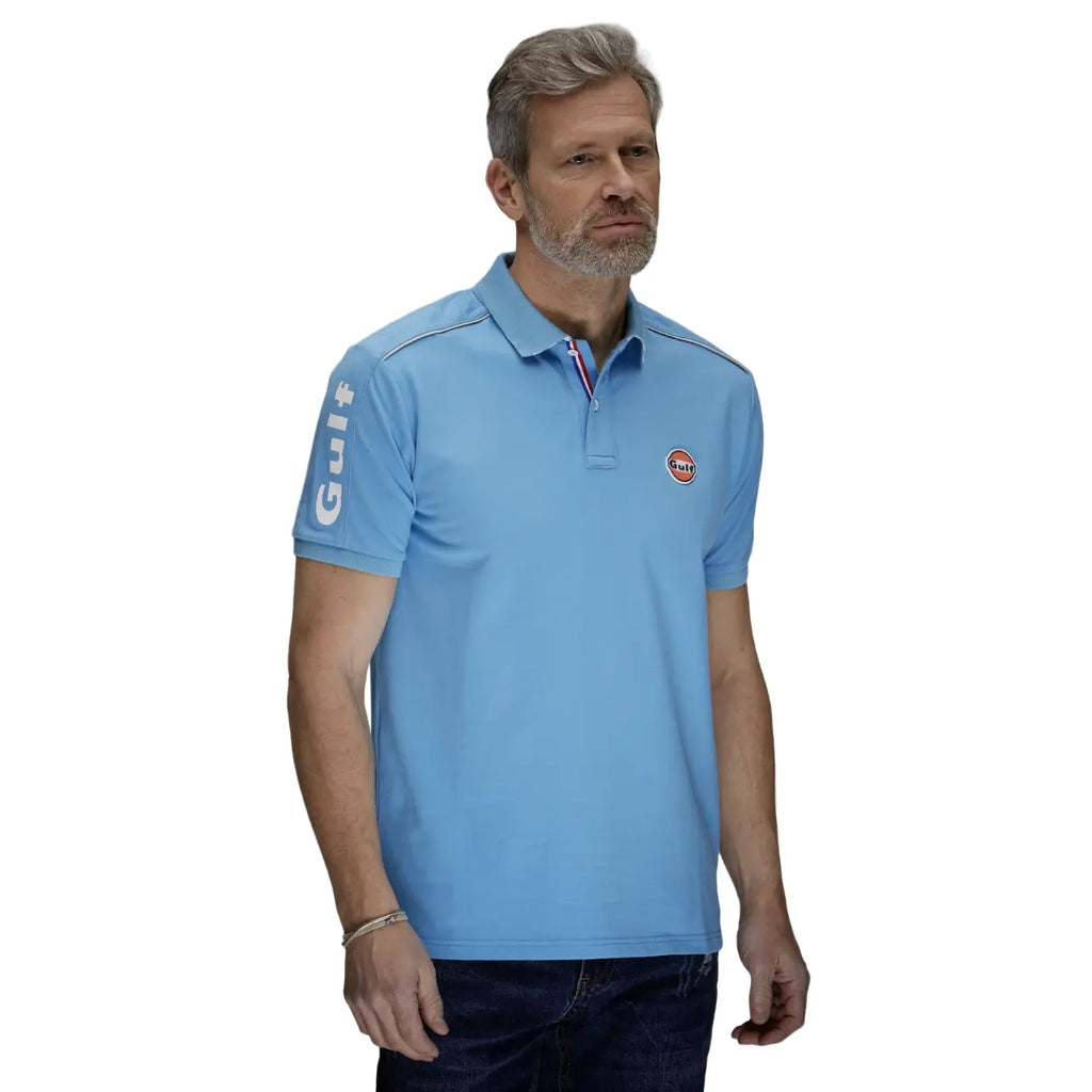 Gulf Polo Manches Courtes Diamond Bleu Ciel | Cars and Me