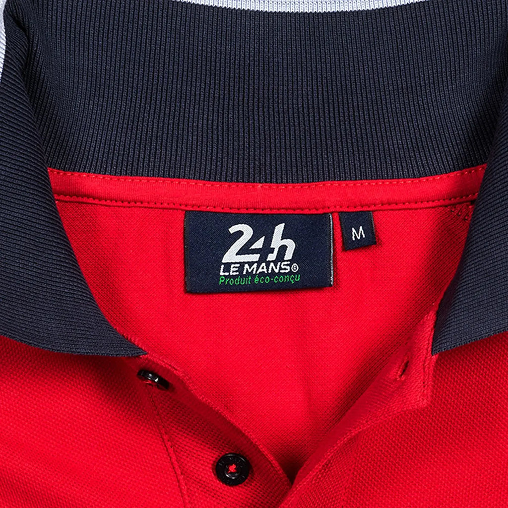 24H Le Mans Polo Manches Courtes Légende Rouge | Cars and Me