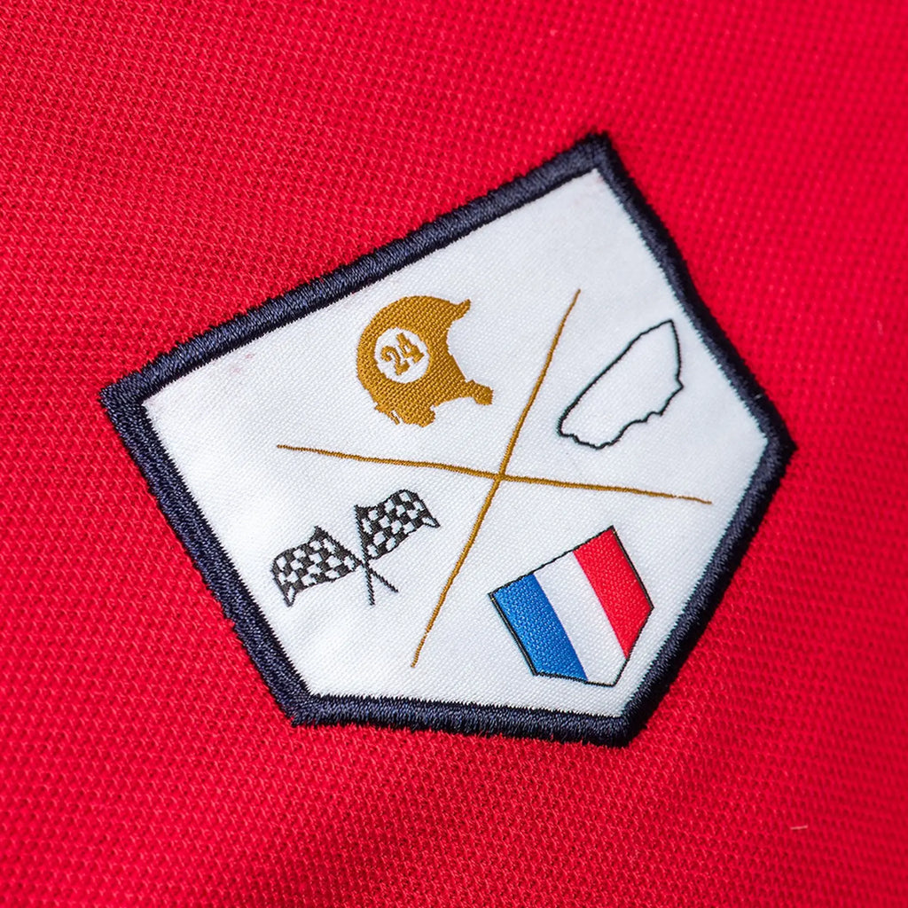 24H Le Mans Polo Manches Courtes Légende Rouge | Cars and Me