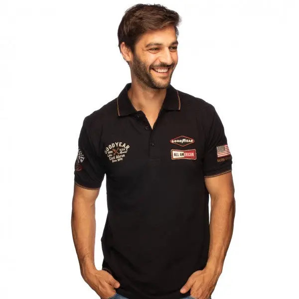 Goodyear Polo manches courtes Watkins Noir | Cars and Me