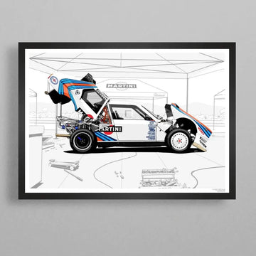Petrolheart Poster Lancia Delta Martini Racing | Cars and Me