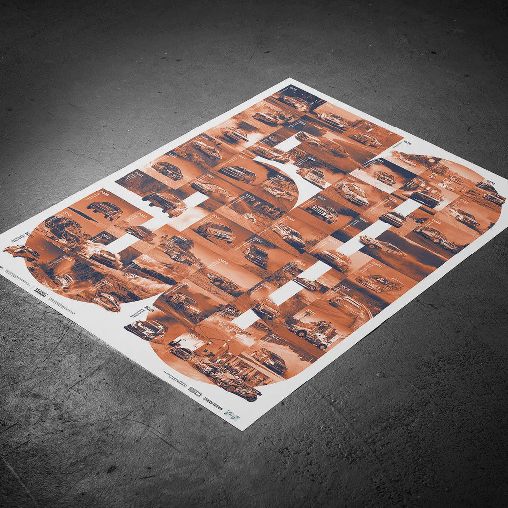 Poster FIA Championnat du Monde de Rallye 50ème Anniversaire 2022- Edition limitée