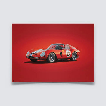 Poster Ferrari 250 GTO 24 Heures du Mans 1962 - Colors of Speed