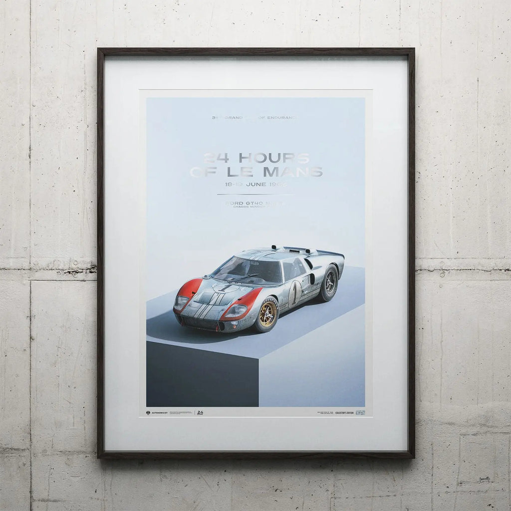 Automobilist Poster Ford GT40 P/1015 24H Le Mans 1966 | Cars and Me