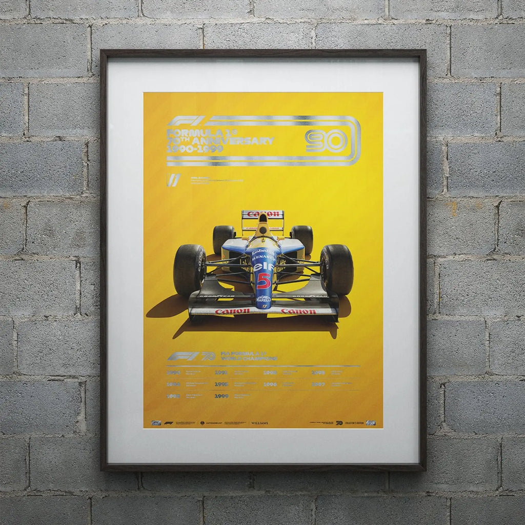 Automobilist Poster Formule 1 Décennie Williams 1990 | Cars and Me