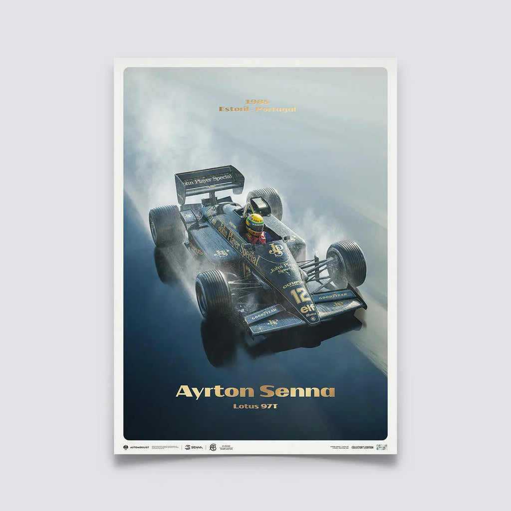 Automobilist Poster Lotus 97T Ayrton Senna Estoril 1985 | Cars and Me