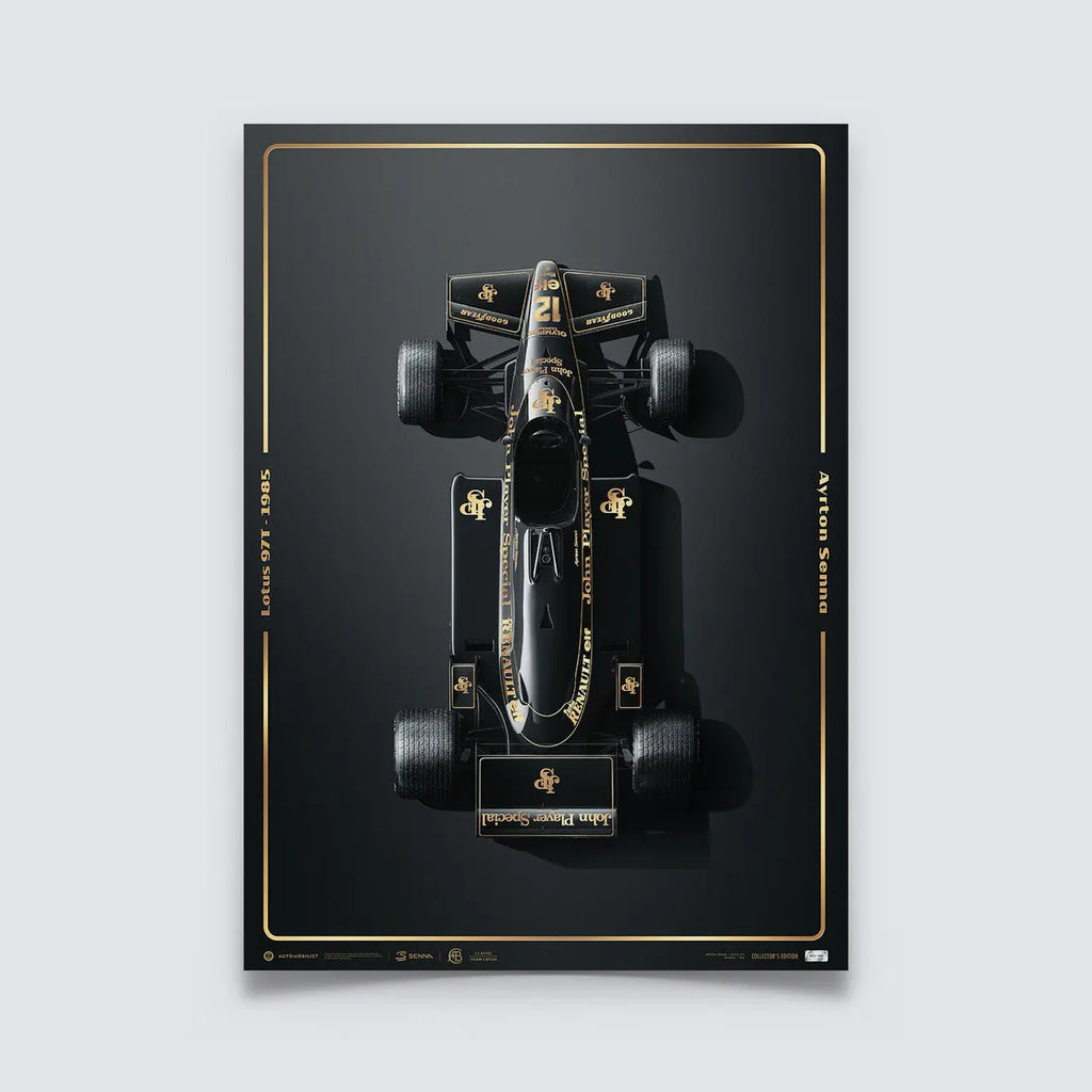 Automobilist Poster Lotus 97T Ayrton Senna Estoril 1985 | Cars and Me