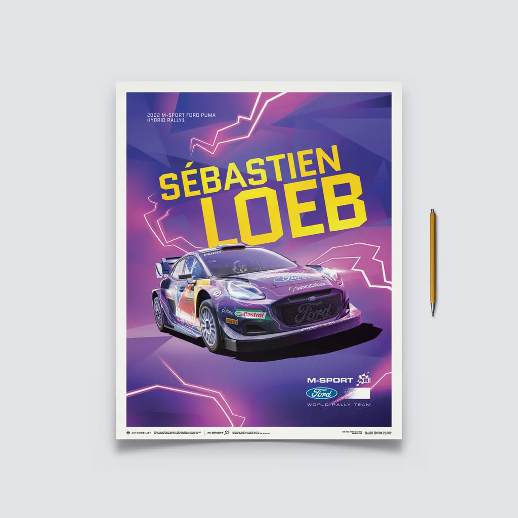 Automobilist Poster Ford Puma Hybrid Sébastien Loeb | Cars and Me