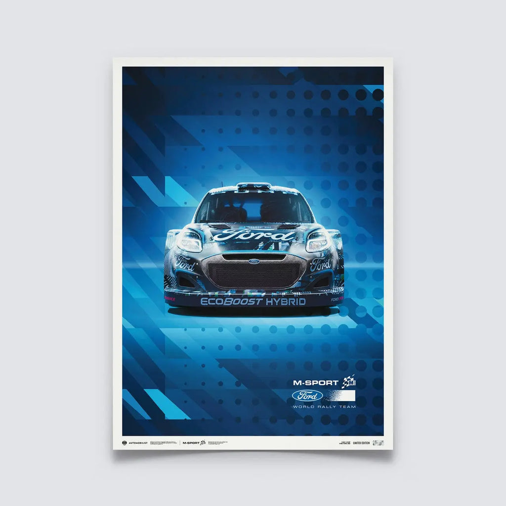 Poster M-SPORT Ford Puma Hybrid Rally1 2022 - Edition limitée