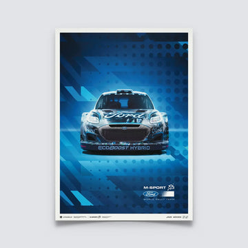 Poster M-SPORT Ford Puma Hybrid Rally1 2022 - Edition limitée