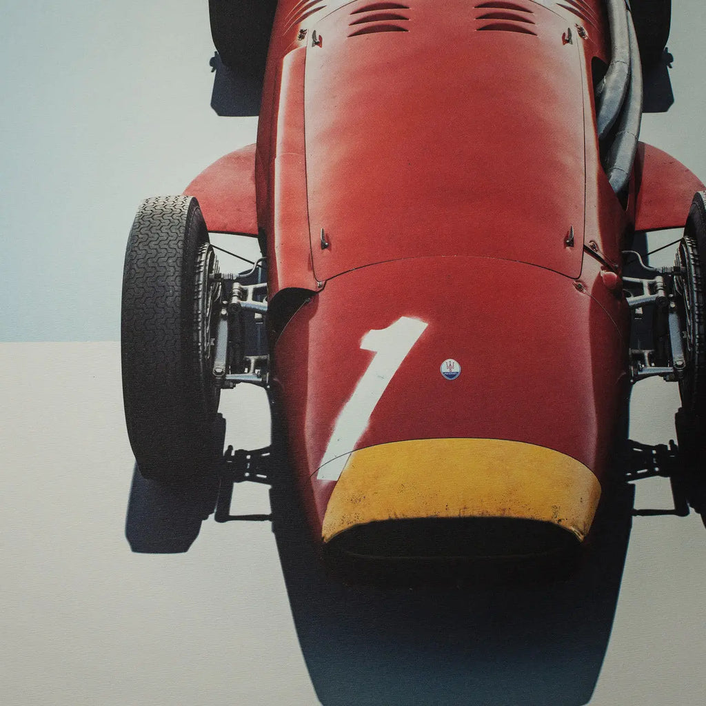 Poster Maserati 250F Juan Manuel Fangio GP d'Allemagne Rouge - Edition limitée