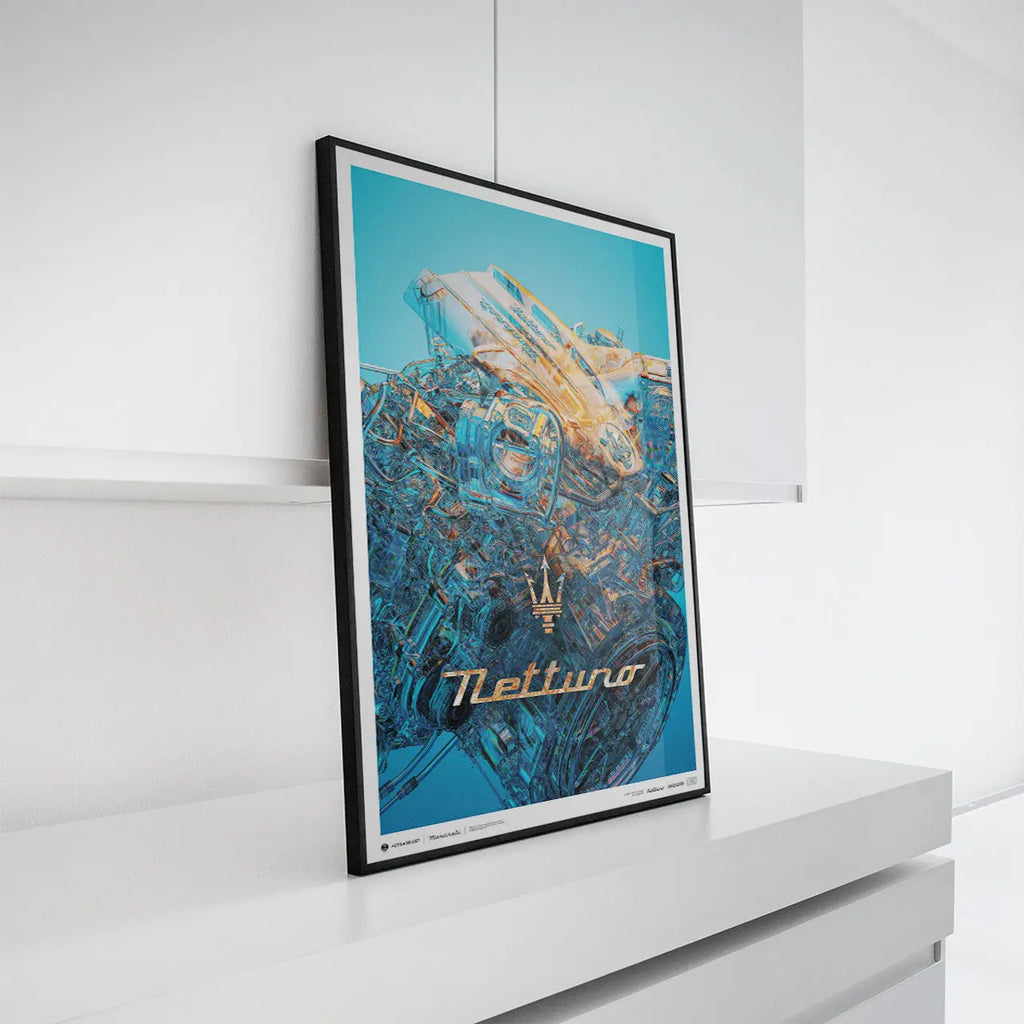 Poster Maserati Nettuno Moteur Live Audacious - Edition limitée