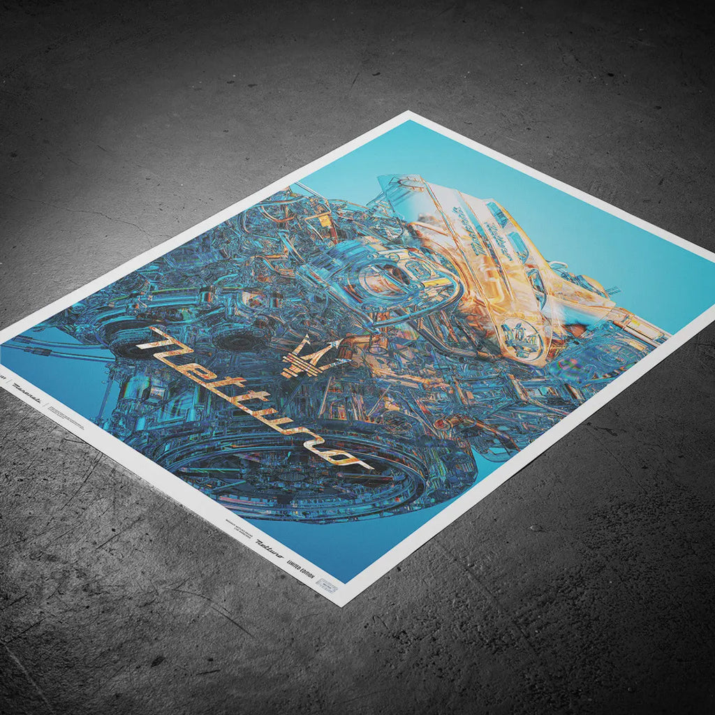 Poster Maserati Nettuno Moteur Live Audacious - Edition limitée
