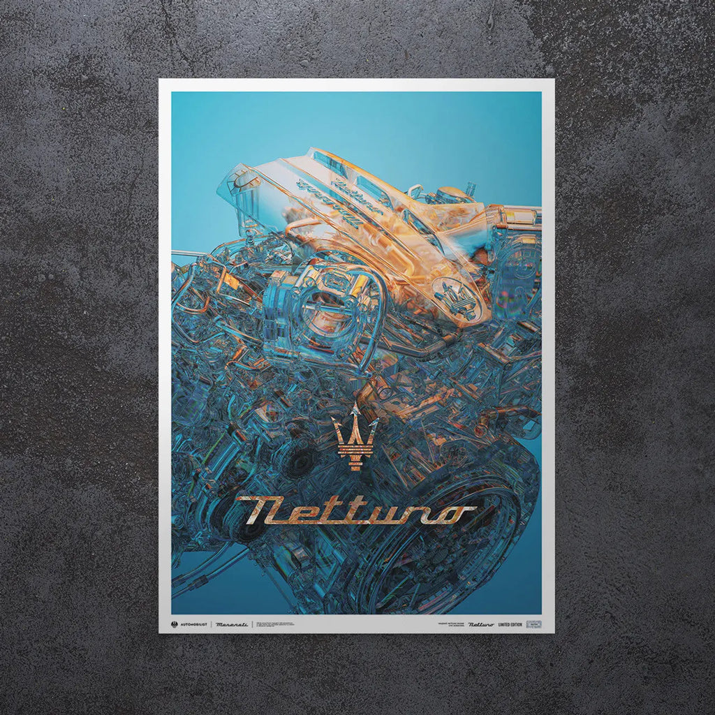 Poster Maserati Nettuno Moteur Live Audacious - Edition limitée