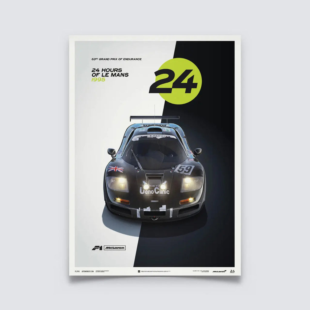 Automobilist Poster McLaren F1 GTR 24H Le Mans | Cars and Me
