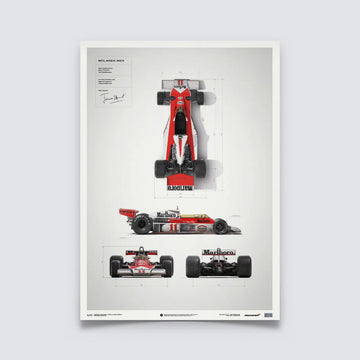 Automobilist Poster McLaren M23 James Hunt GP Japon 1976 | Cars and Me
