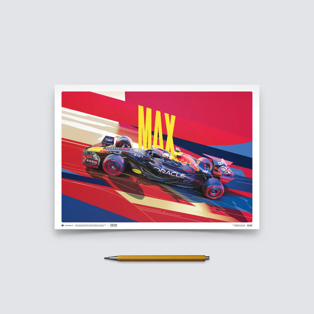 Automobilist Poster Red Bull Racing Max Verstappen 2022  | Cars and Me