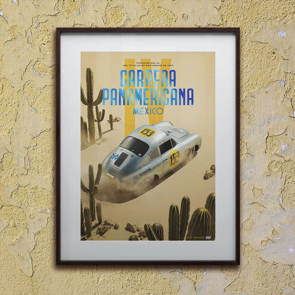 Automobilist Poster Porsche 356 SL Panamericana 1953 | Cars and Me