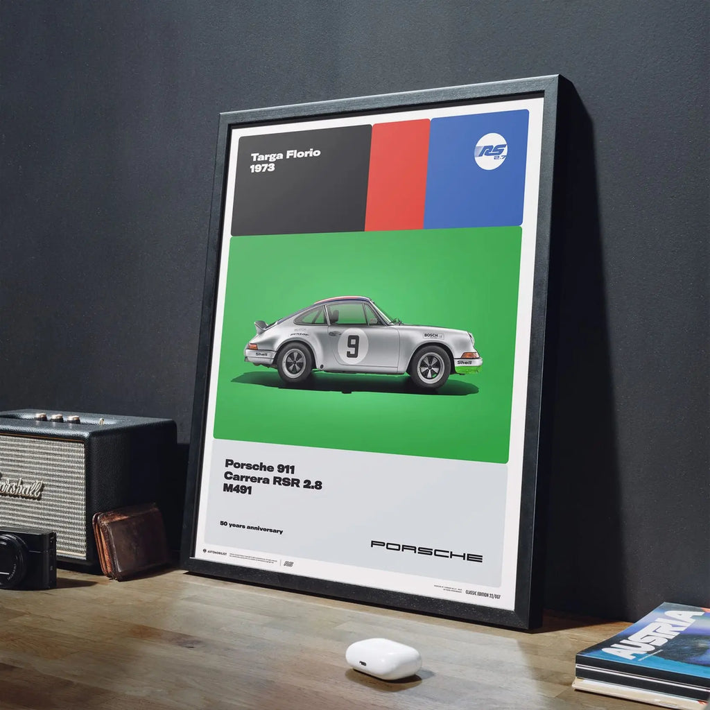 Automobilist Poster Porsche 911 RSR2.8 Targa Florio 1973 | Cars and Me