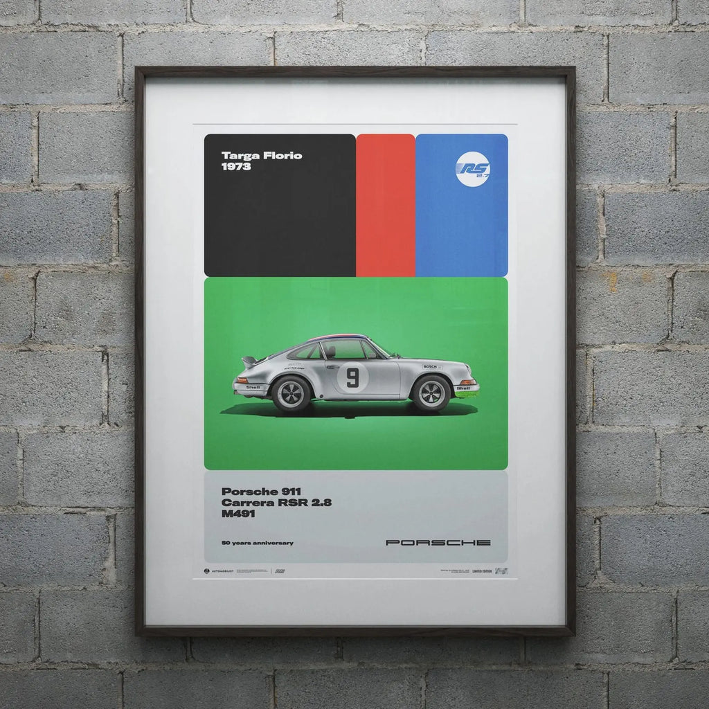 Automobilist Poster Porsche 911 RSR2.8 Targa Florio 1973 | Cars and Me