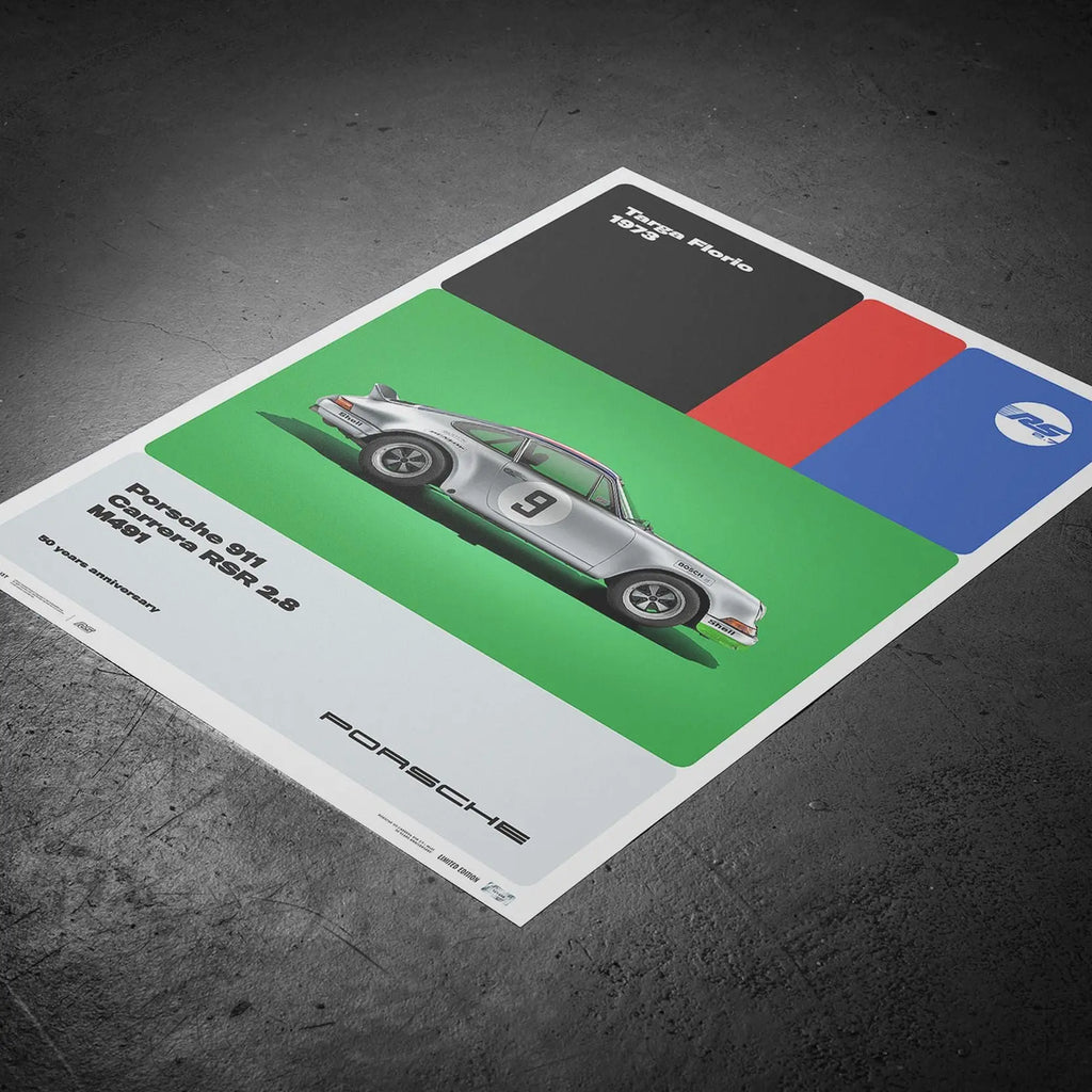 Automobilist Poster Porsche 911 RSR2.8 Targa Florio 1973 | Cars and Me